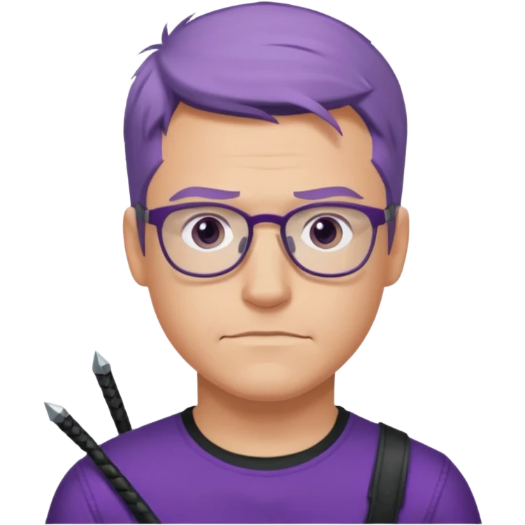 Hawkeye  Clint Barton with glasses 
 emoji