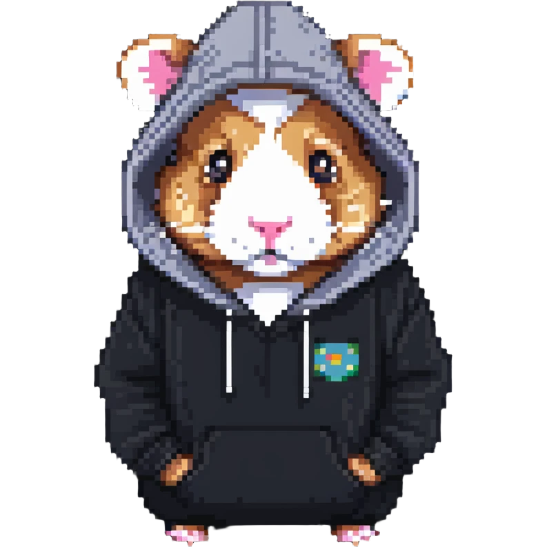 Hamster hacker in a hoodie emoji