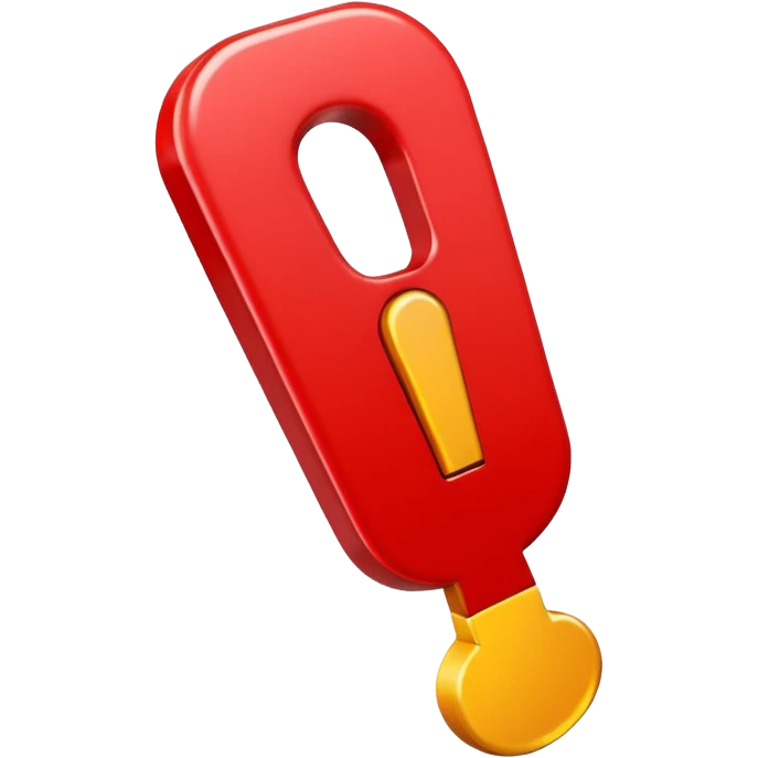 exclamation mark red emoji