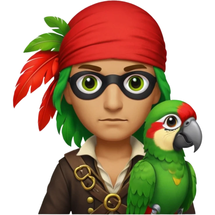 pirate and parrot emoji