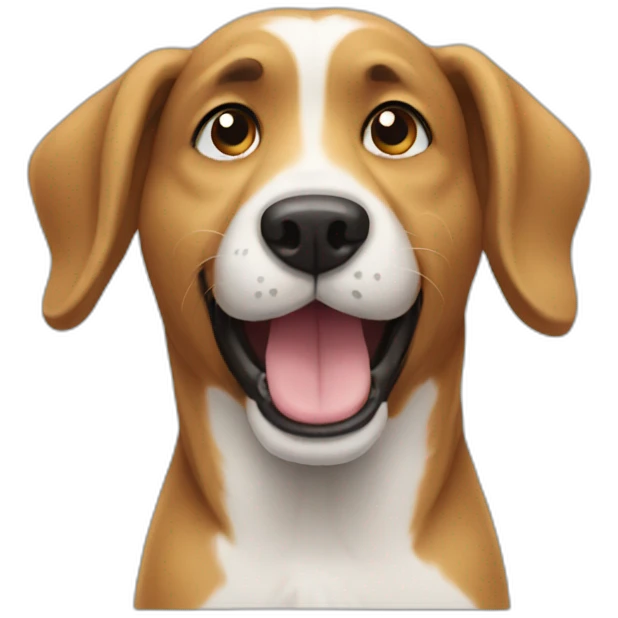 dog waving emoji