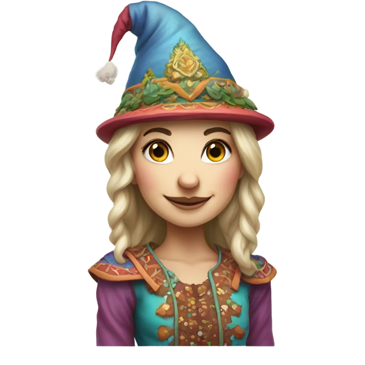 Tall beautiful woman gnome emoji