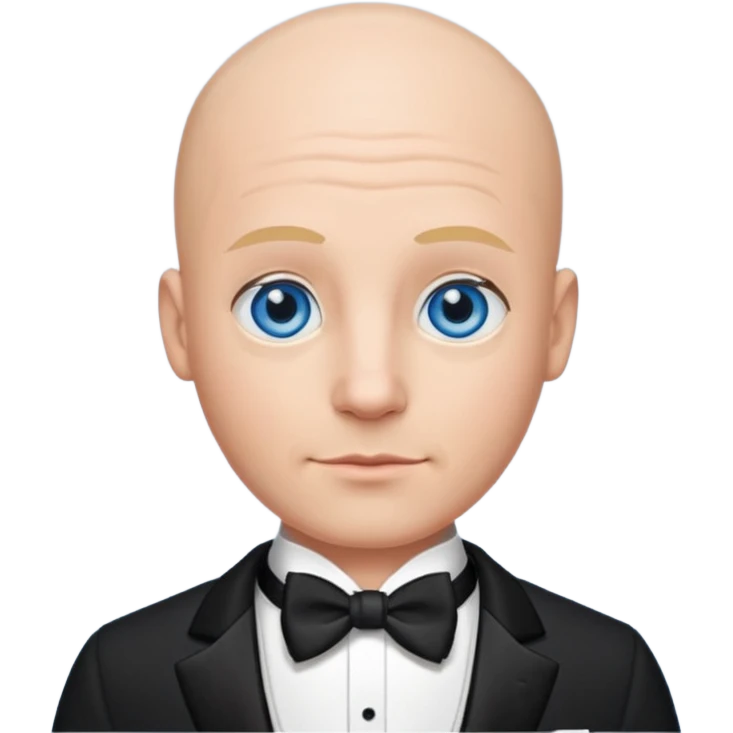 Bald blue eyed groom  emoji