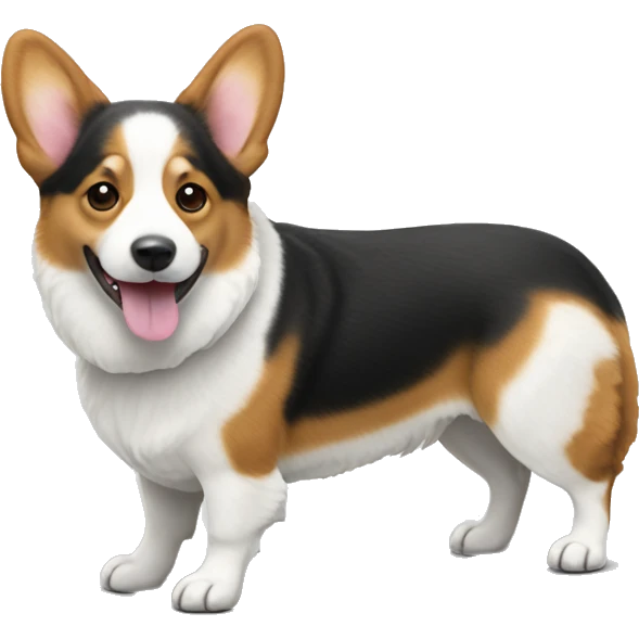 Three-color corgi cardigan emoji