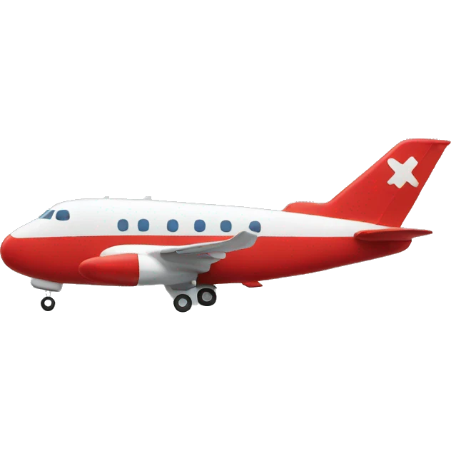 a plane with a pilot in red waving from it emoji