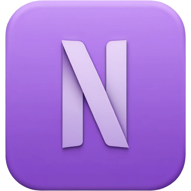 Netflix aesthetic "N" logo in pastel purple emoji