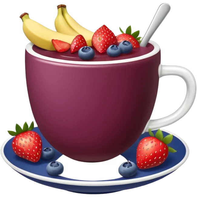 Cup açaí decor fruits emoji