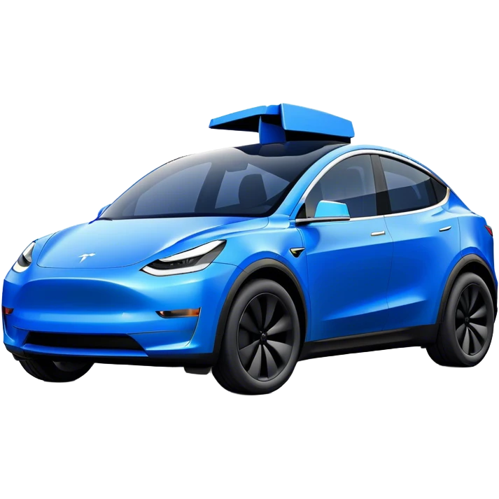 Tesla Model Y - Tesla (Model Year: 2022) (Iconic colour: Blue) emoji