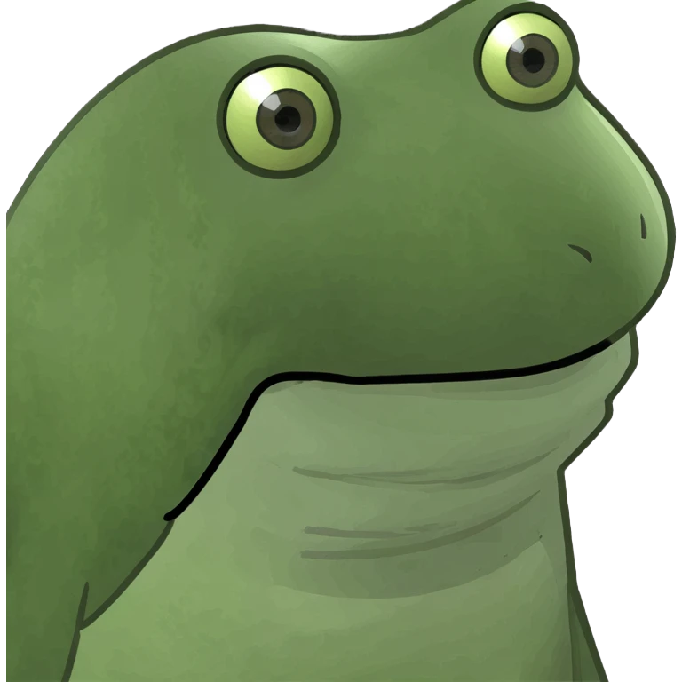 Pepe the frog, classic meme style emoji