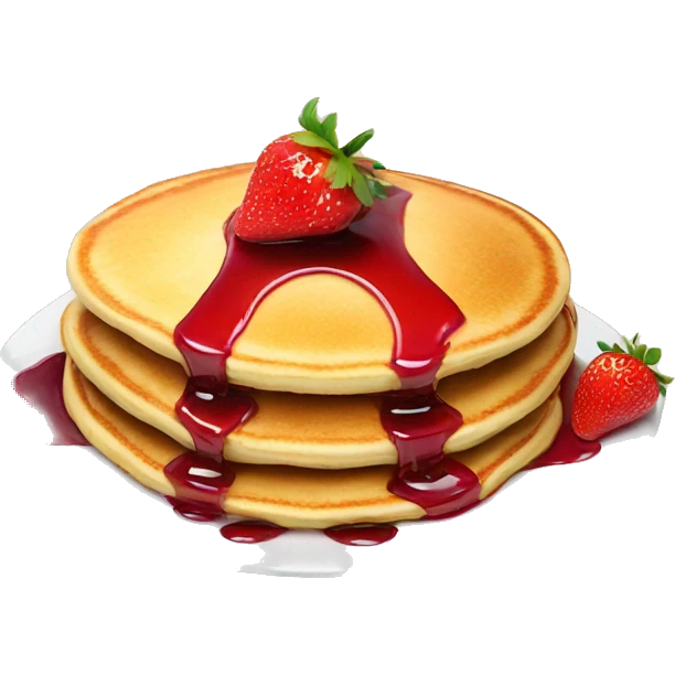 pancakes with strawberry syrup emoji