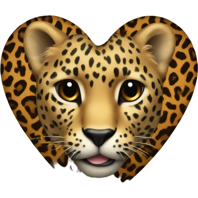 Heart with leopard print  emoji