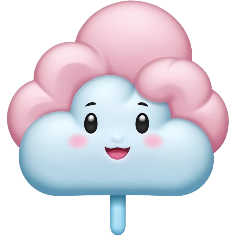 white Cloud Cotton Candy – light white puff, oversized and airy. emoji
