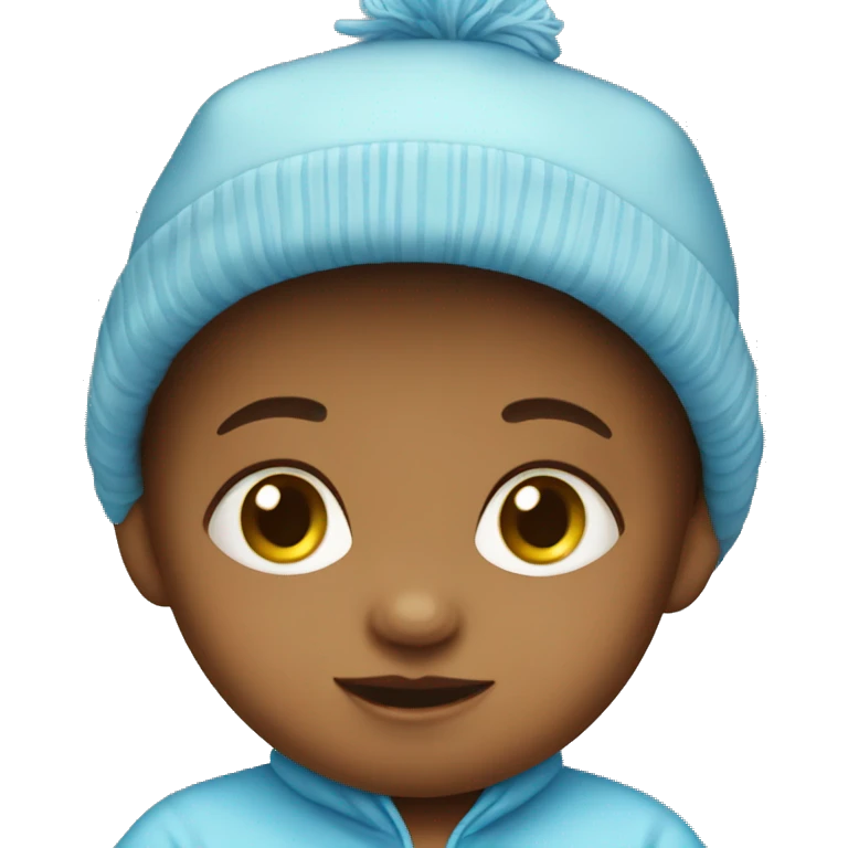 Baby with blue hat emoji