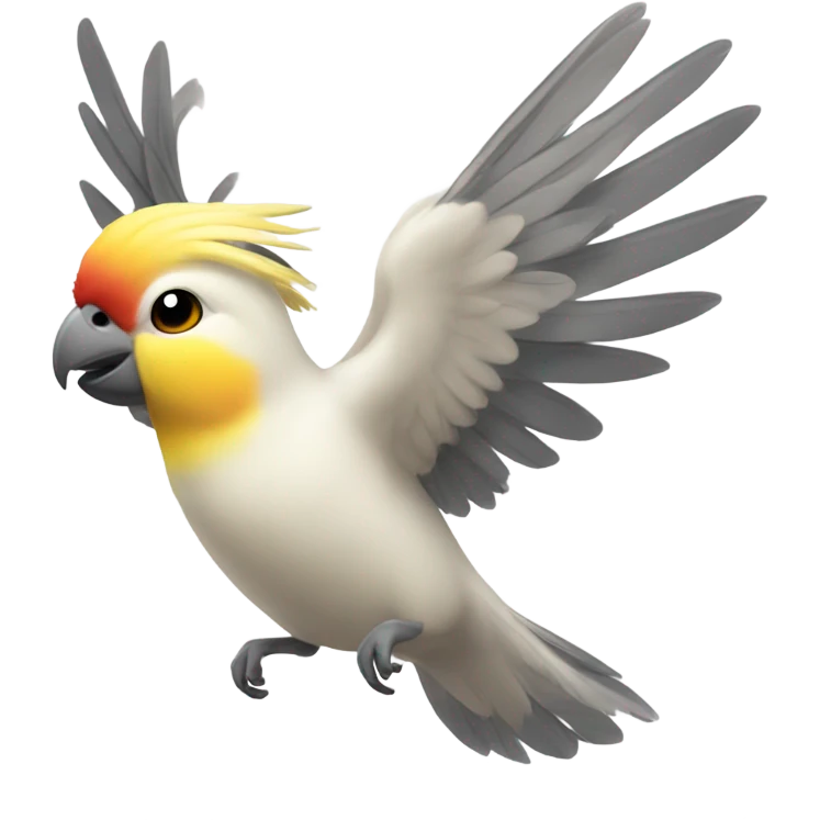 cockatiel flying emoji