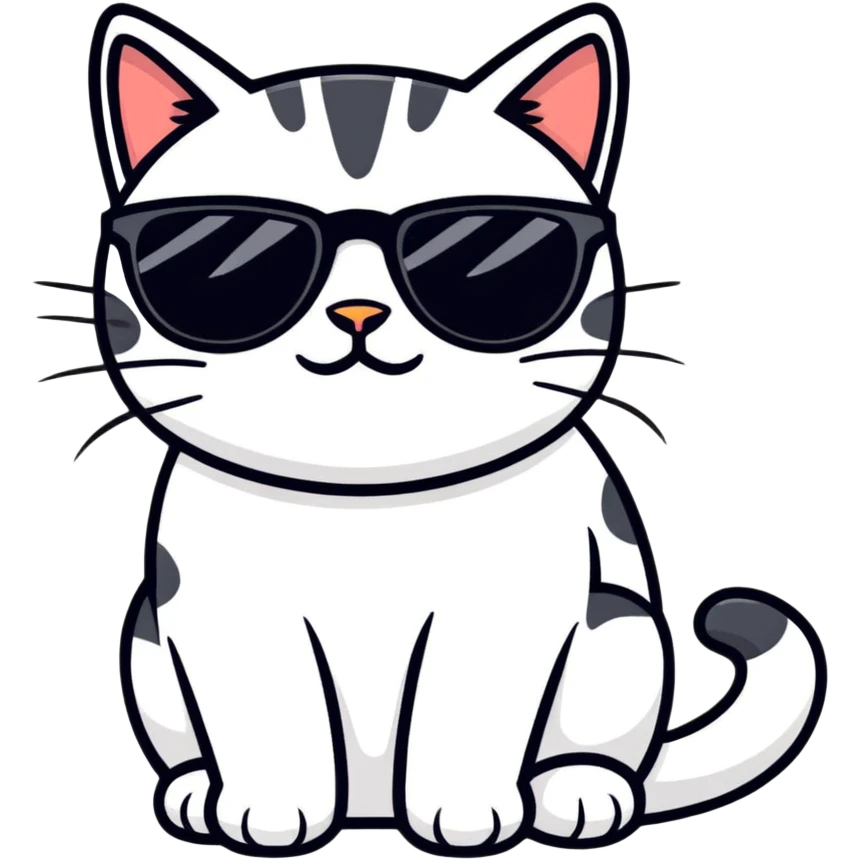 Cat with sunglasses emoji