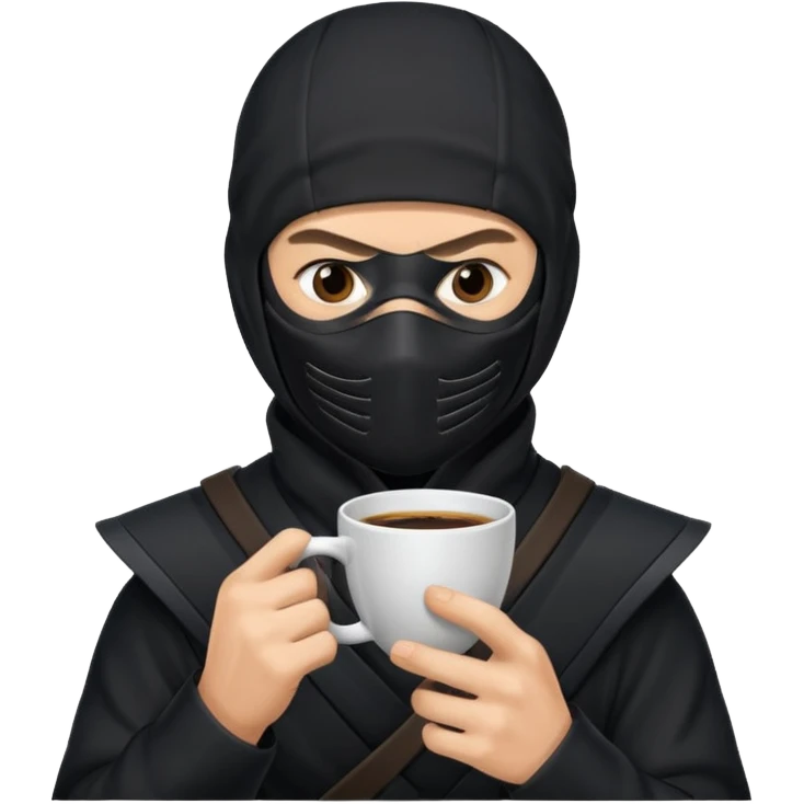 Do ninja mixed with a coffe emoji