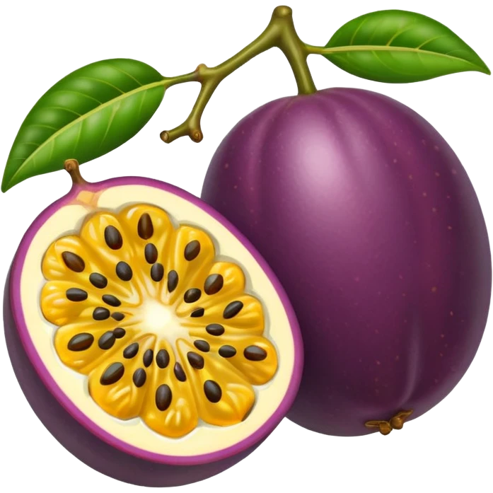 passionfruit and mango passionate emoji