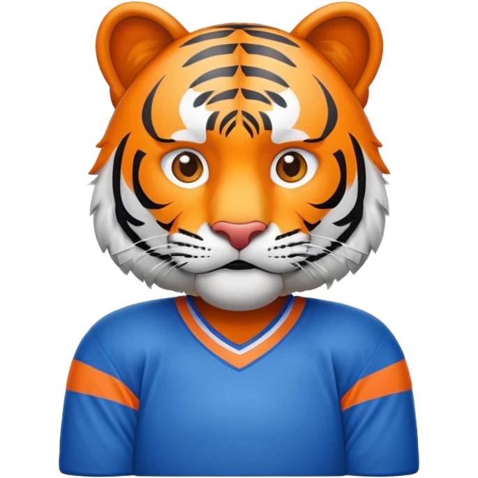 Tappara> i“Blue and orange hockey emoji celebrating victory, tiger mascot looking sad”lves emoji