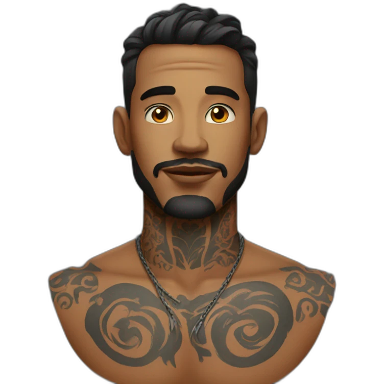 men with tattoos on his neck emoji