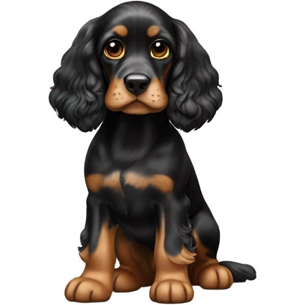 Black and Tan cocker spaniel  emoji