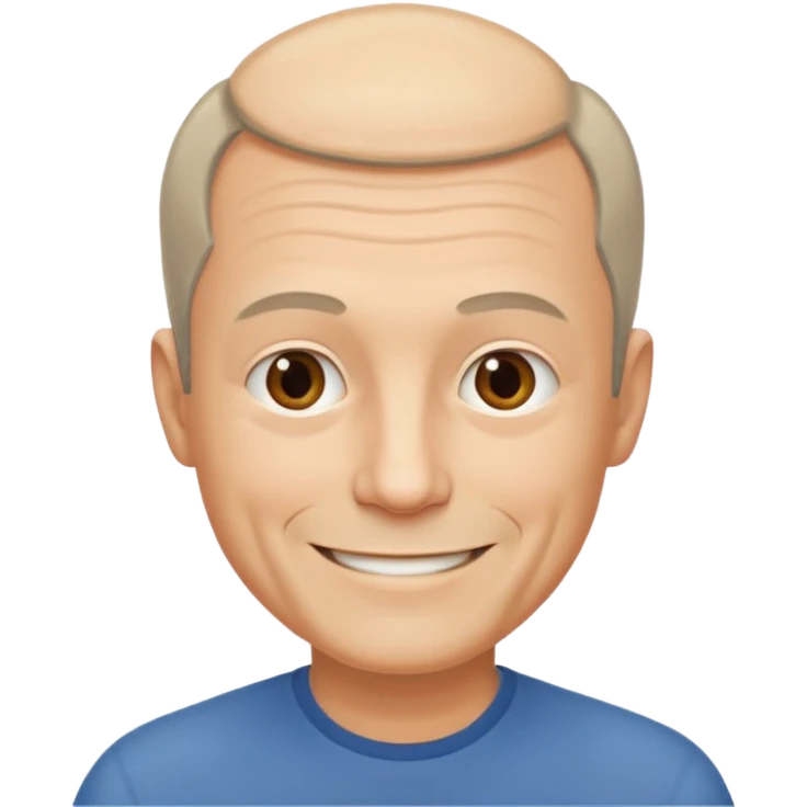 hombre, 50 años poco pelo delgado emoji