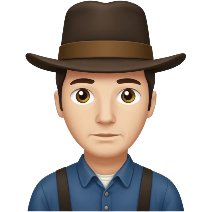 Amish man no mustache emoji