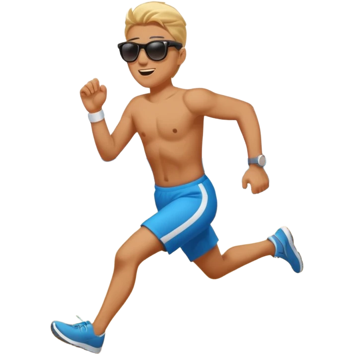 Running at the beach. emoji