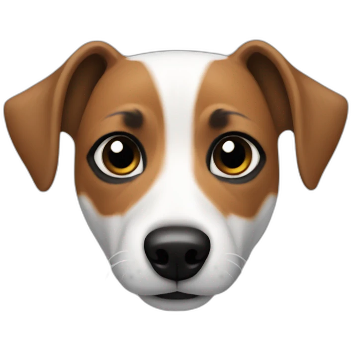 Jack russel with black ears emoji