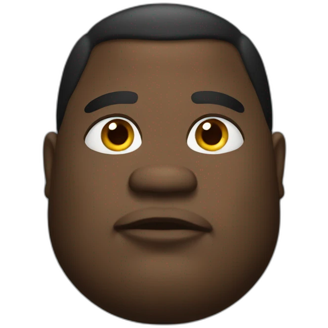 fat black man emoji