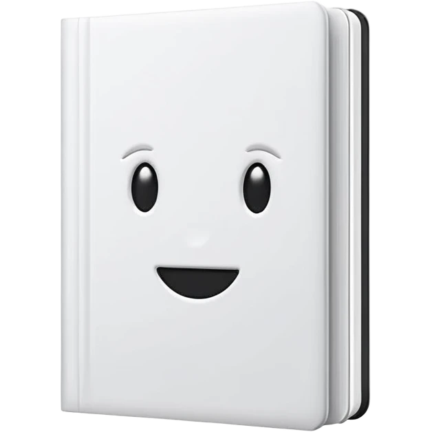 Blank book cover emoji