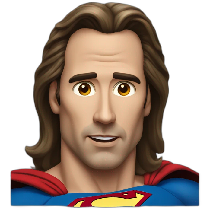 Nicholas Cage long hair Actor Superman emoji