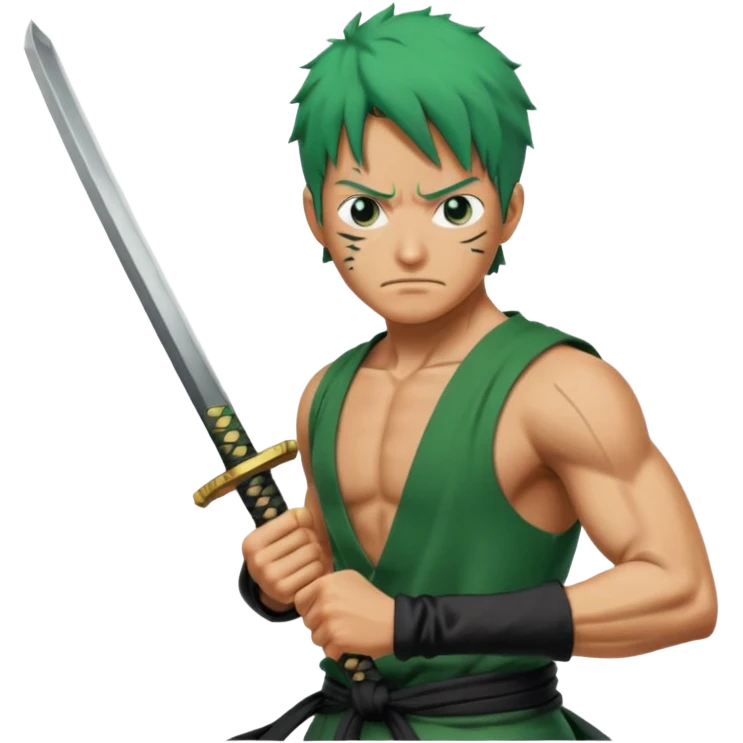 Has a zoro de one piece  emoji
