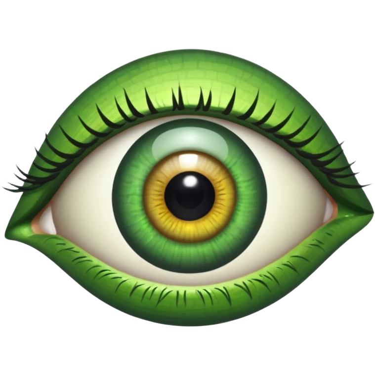 eye with green iris emoji