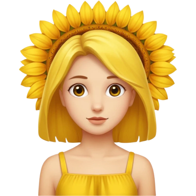 Aveja sacando néctar de un girasol emoji
