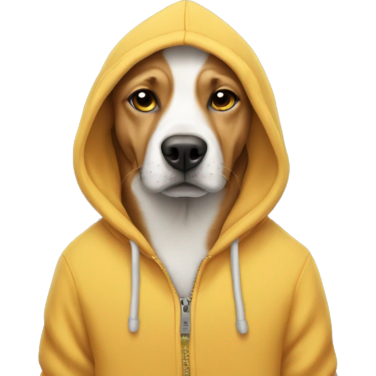 chill dog with hoodie  emoji