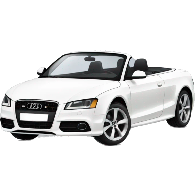 white audi convertible  emoji