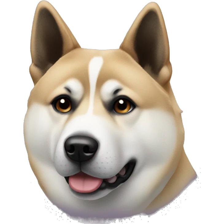 American Akita black head emoji