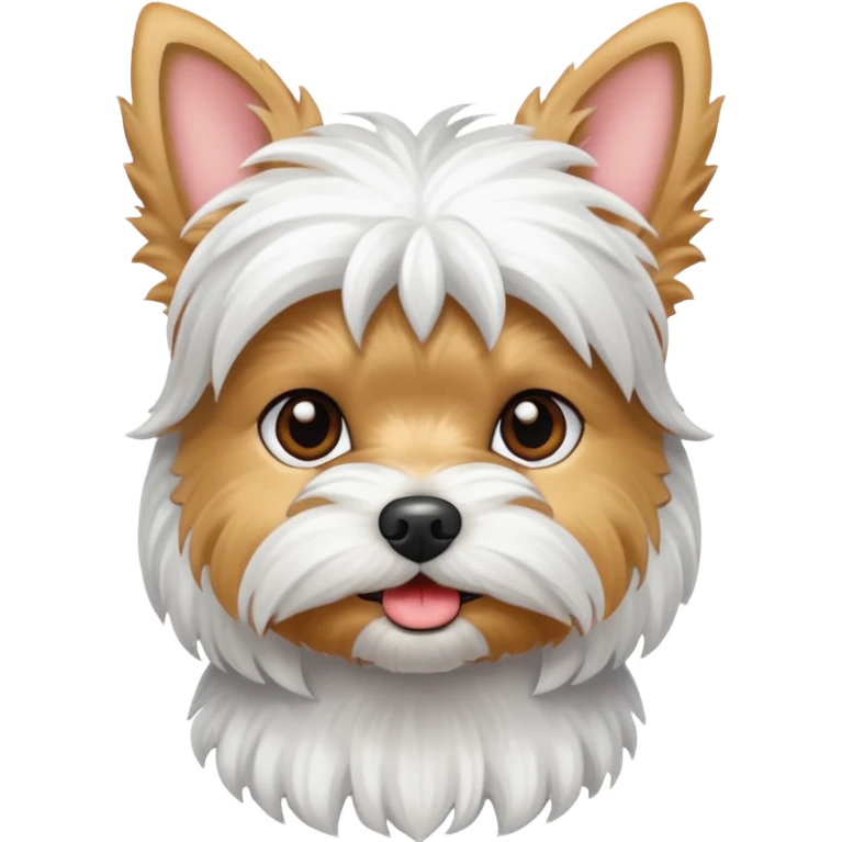 White dog Yorkshire Terrier emoji