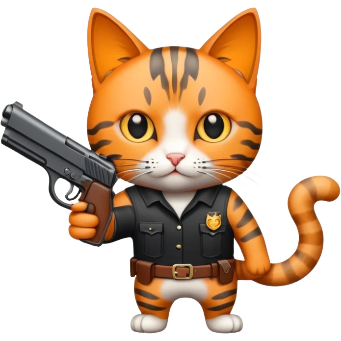 cat with gun emoji