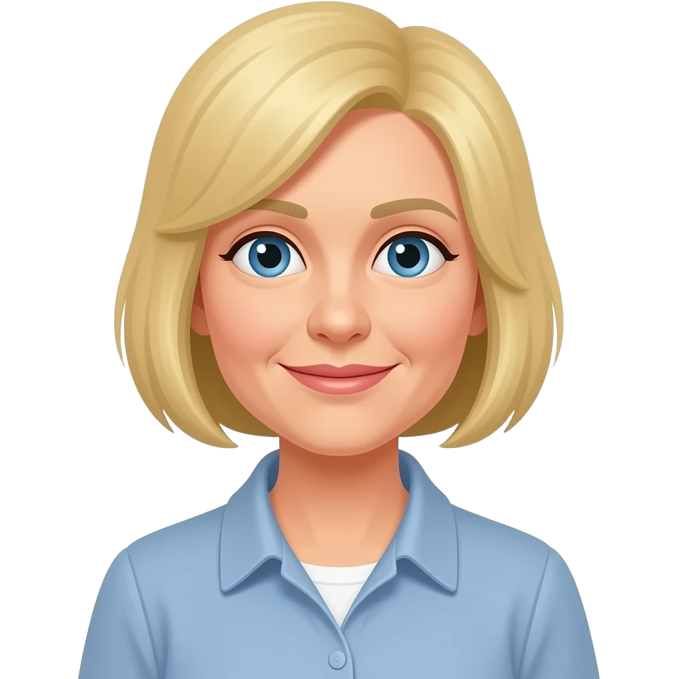 Older woman with short blonde hair emoji