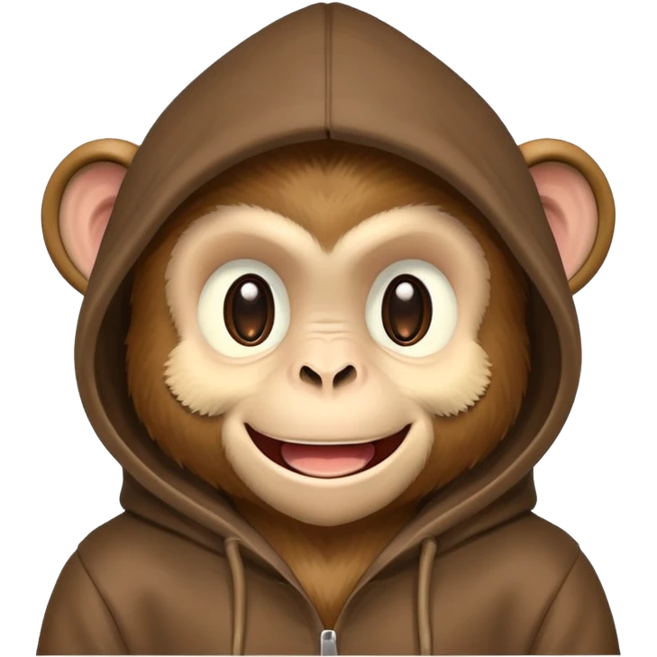 Monkey wearing a hoody  emoji