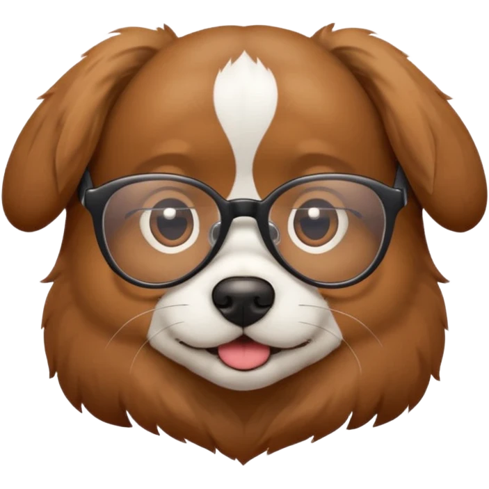 Caine cu ochelari  emoji