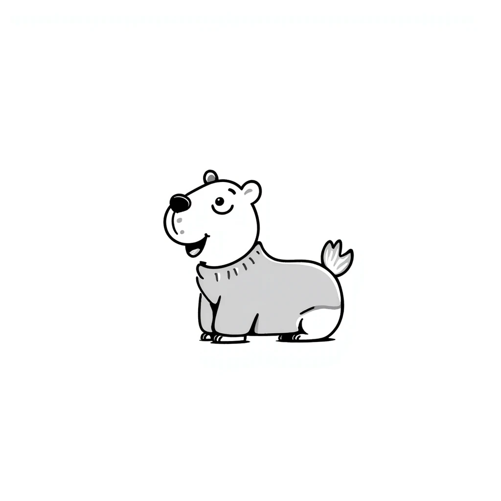 capybara smiling wearing a light grey sweater emoji