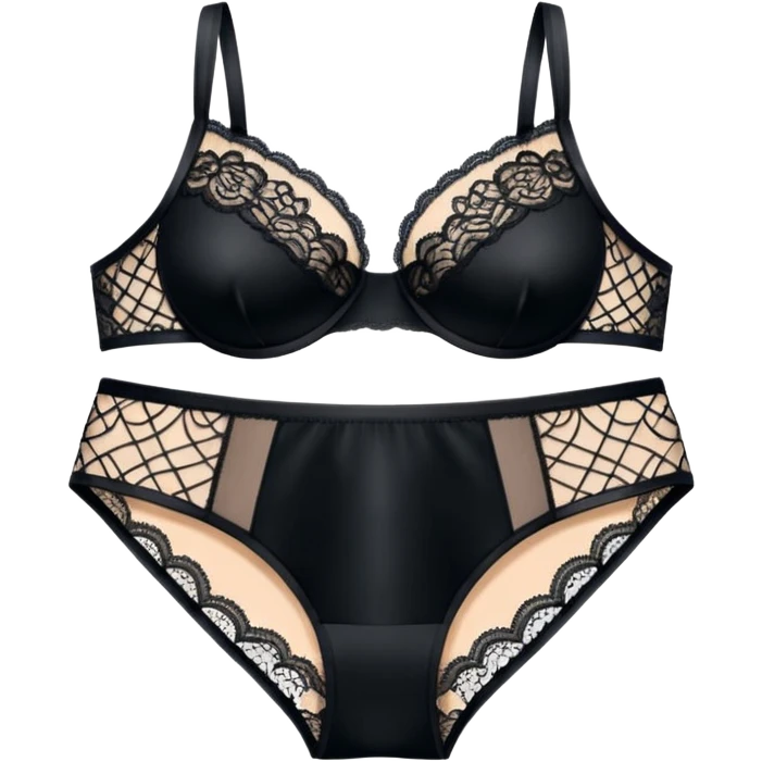 Black lace underwear set emoji