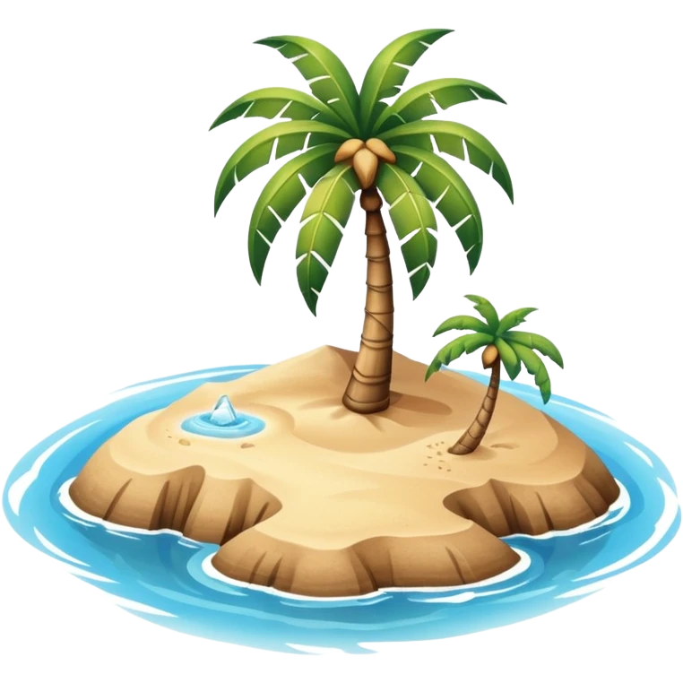 emoji of desert island in the middle of the sea emoji