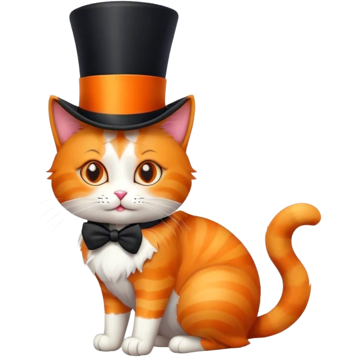 Cat in a top hat emoji