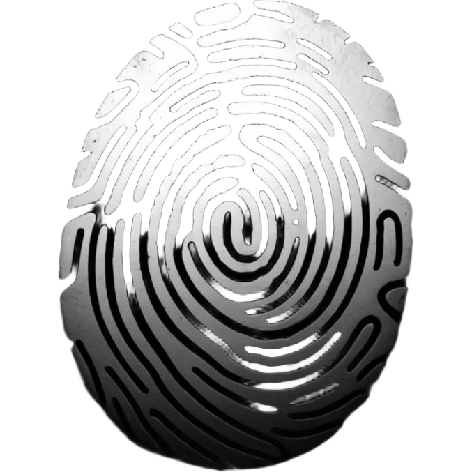 iphone like black fingerprint emoji