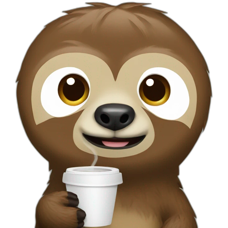 Coffee sloth emoji