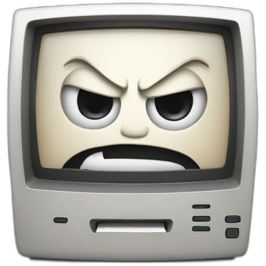 Angry computer emoji