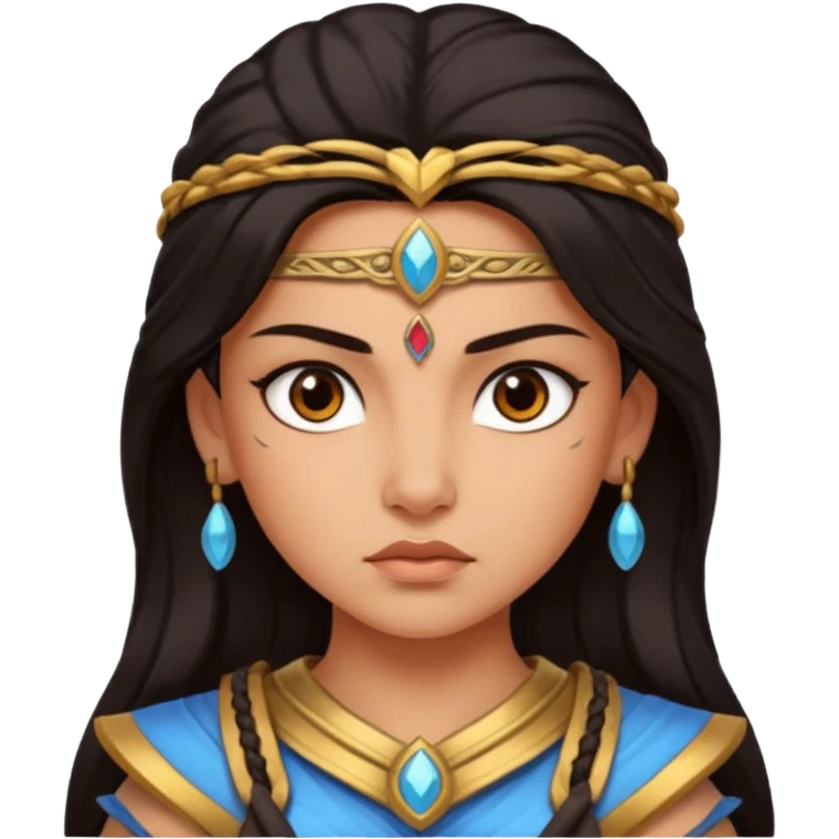 warrior princess himalayan wiht dark hair emoji